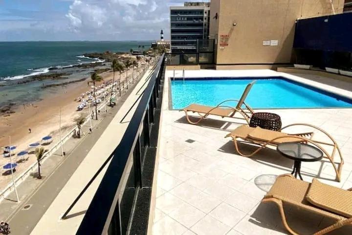 Na Barra Farol Da Barra Bahia Vista Ao Mar Apartamento *